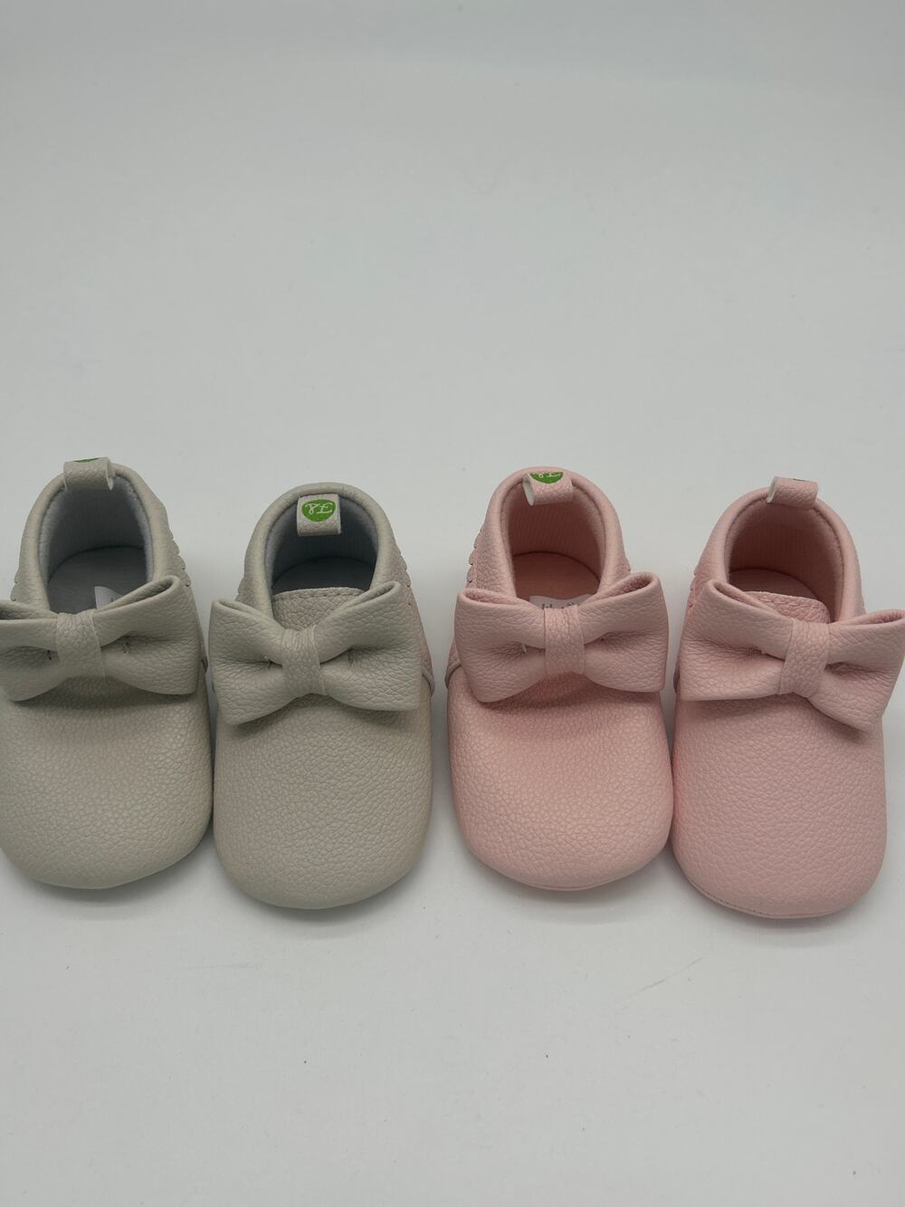 Lot of 2 First Steps Stepping Stones Pink Bow Moccasin Shoes Size 3 (6-9 Months)